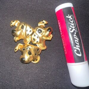 Gold Dalmatian Brooch